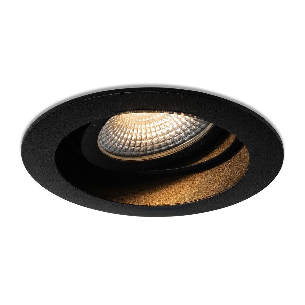 Spot encastrable rond IP65 noir mat LED 1x5,5W DIM 3000K