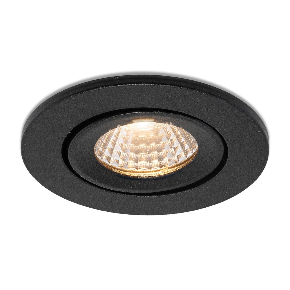 Spot LED encastrable Midi acier inoxydable 3 W dimmable IP54