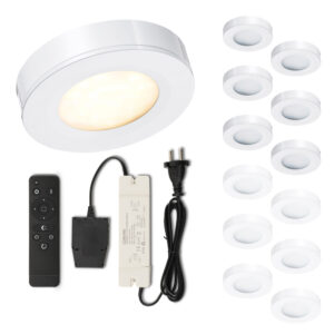 Kit de spots LED en saillie à télécommande Adria Blanc 3W dimmables , 1 à 12 pièces