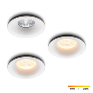 Set de 3 spots LED encastrables Villa blancs 5 W dim-to-warm