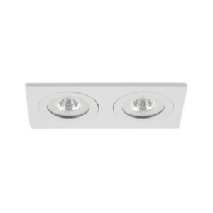 Spot LED encastré Sienna double blanc 2700 K 10 W