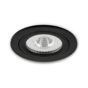 Spot LED encastrable Sienna noir 5 W blanc extra chaud 2700 K