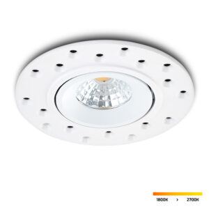 Spot LED encastrable sans cadre Sola blanc 5W dim-to-warm