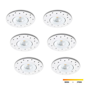 Spot LED encastrable sans cadre Sola blanc 5W dim-to-warm
